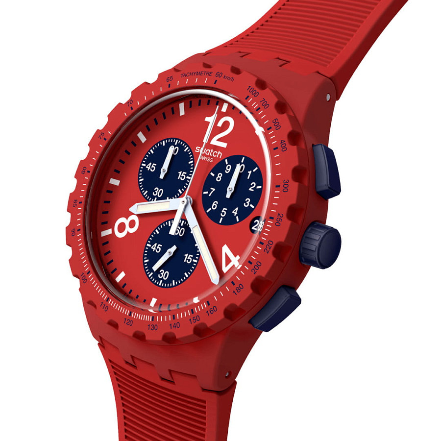 Часы Swatch Chrono 42 Standard SUSR407 — кварцевые, пластик