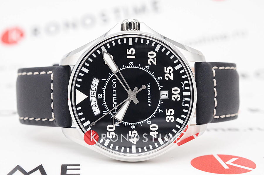 Часы Hamilton Khaki Aviation Pilot Day Date Auto H64615735 — механические, сталь