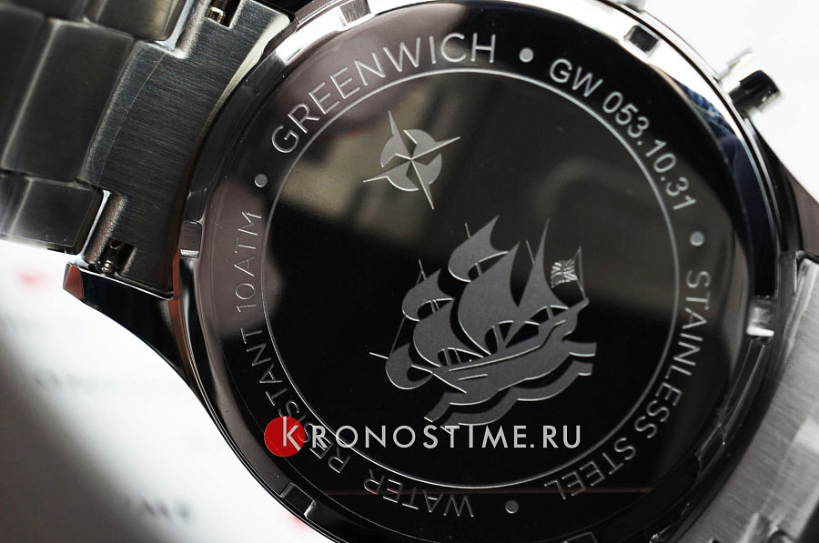 Часы Greenwich Navigator GW 053.10.31 — нержавеющая сталь, мужские