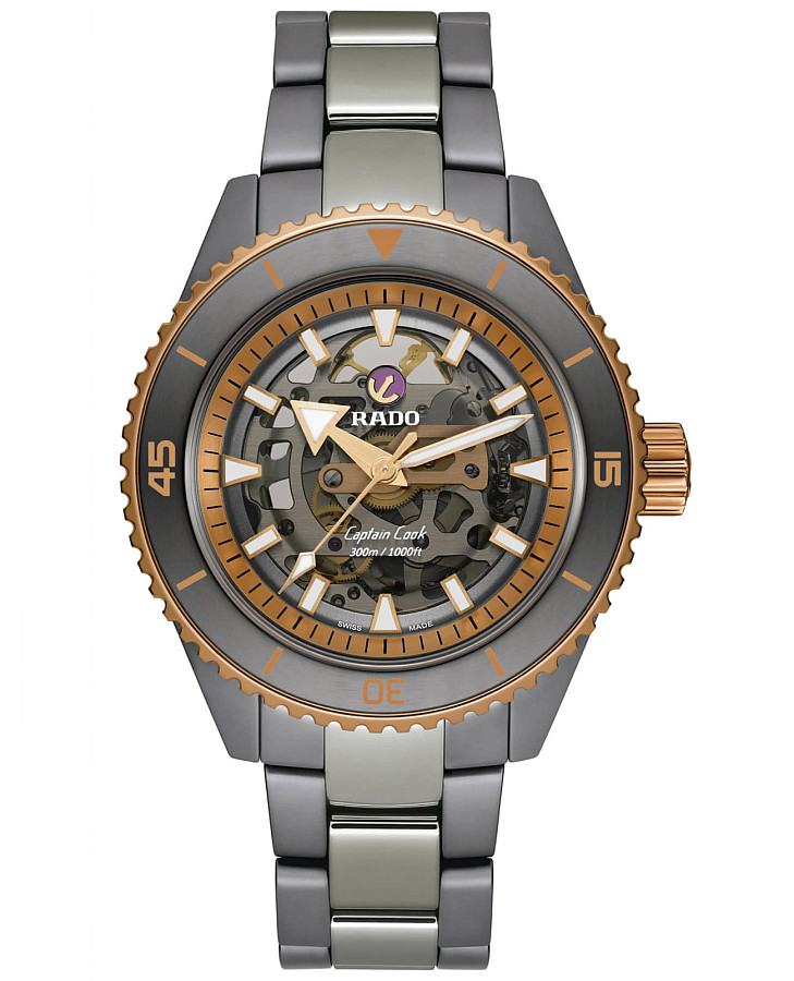 Часы Rado Captain Cook High-Tech Ceramic R32148162 — мужские, серый