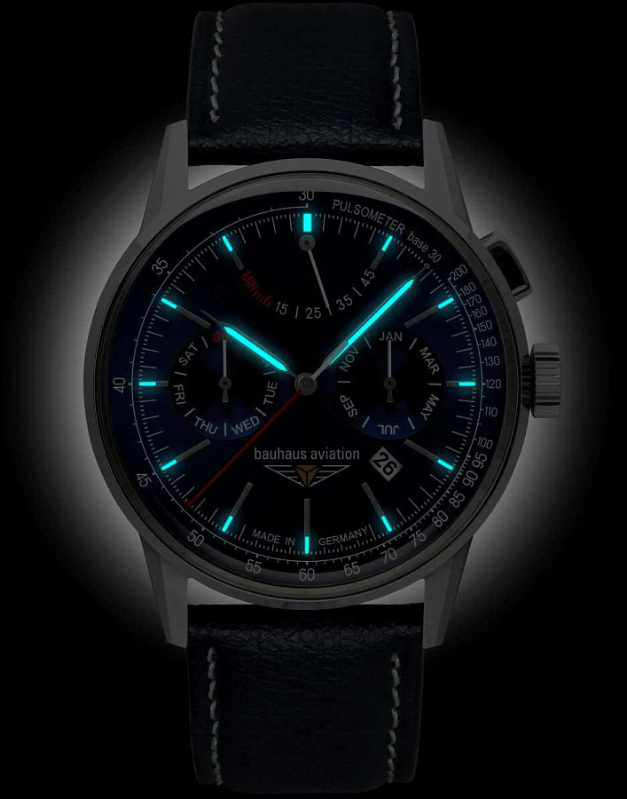 Часы Bauhaus Aviation G38 23623 — механические, металл сталь