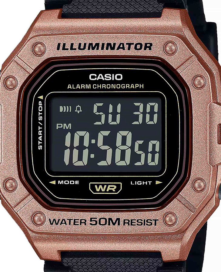 Часы Casio Collection W-218HM-5B — кварцевые, пластик