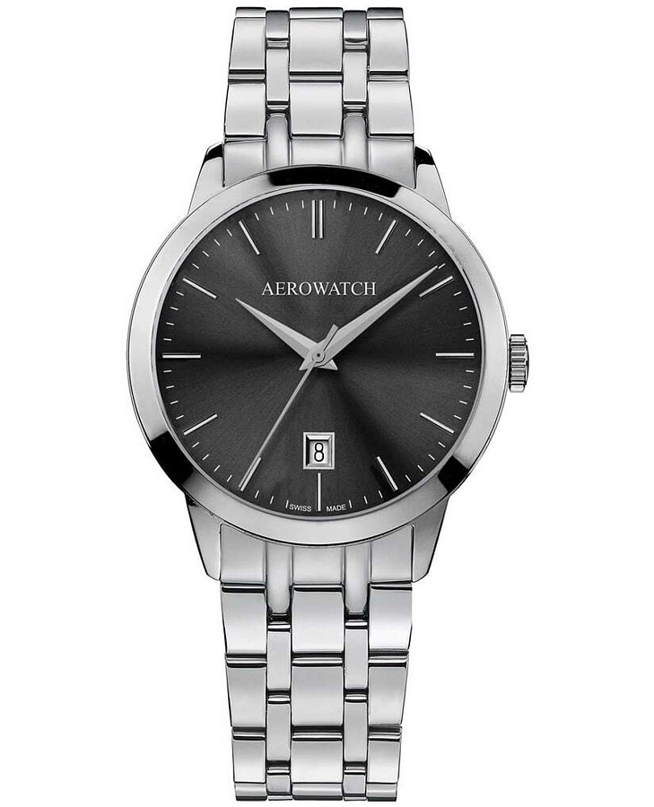 Часы Aerowatch Les Grandes Classiques 42972 AA14 M — мужские, черный