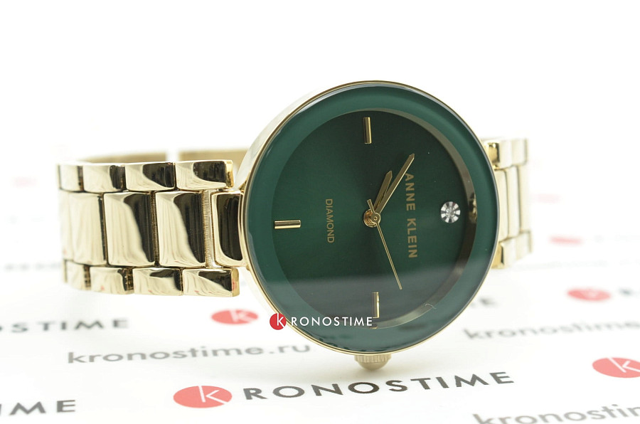 Часы Anne Klein Diamond 1362GNGB — кварцевые, сталь