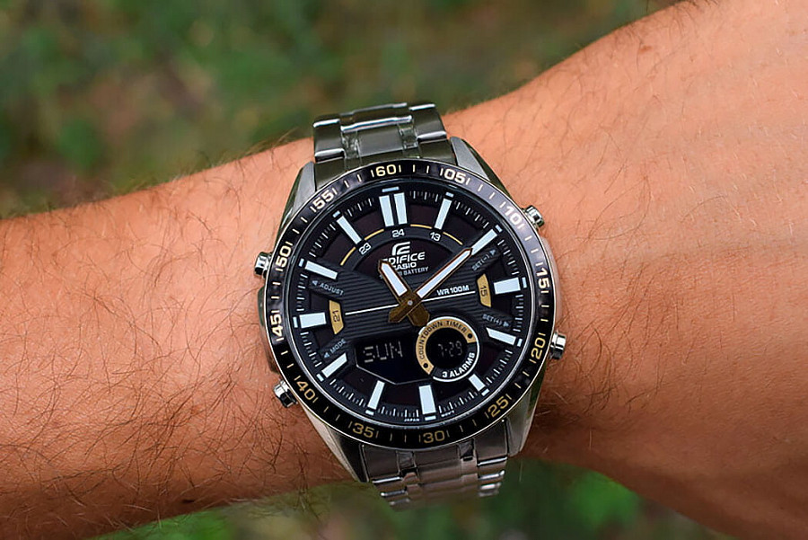 Часы Casio Edifice EFV-C100D-1BVEF (EFV-C100D-1B) — нержавеющая сталь, мужские