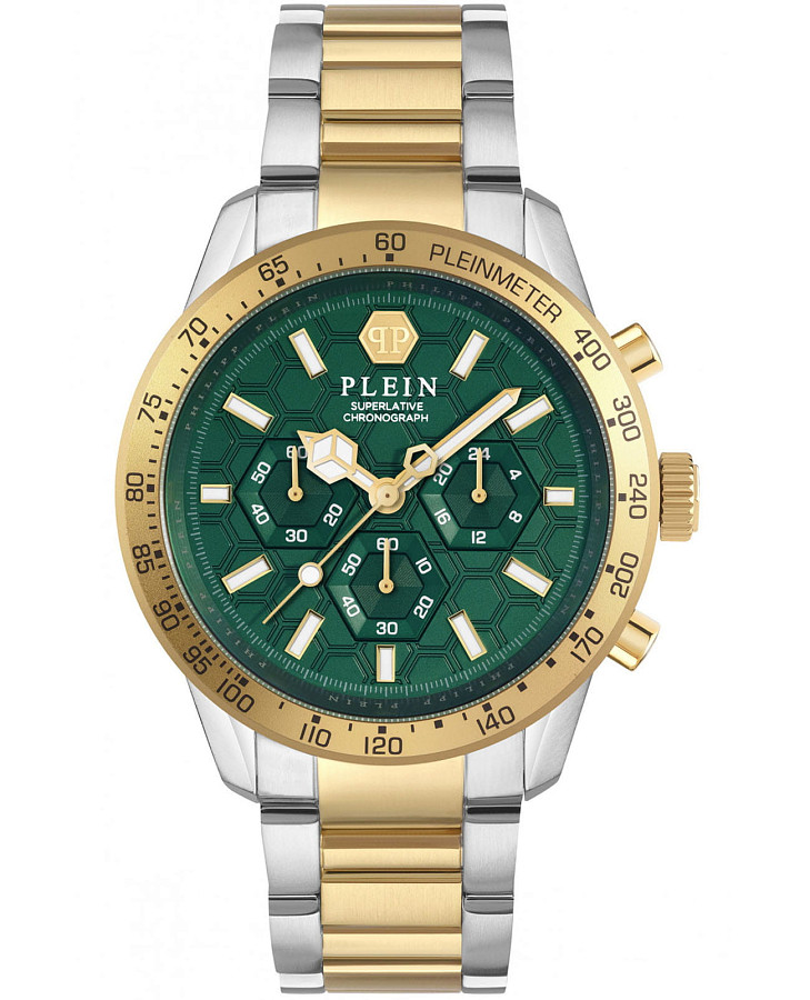 Часы Philipp Plein Pleinmeter PWPYA0524 — мужские, зеленый
