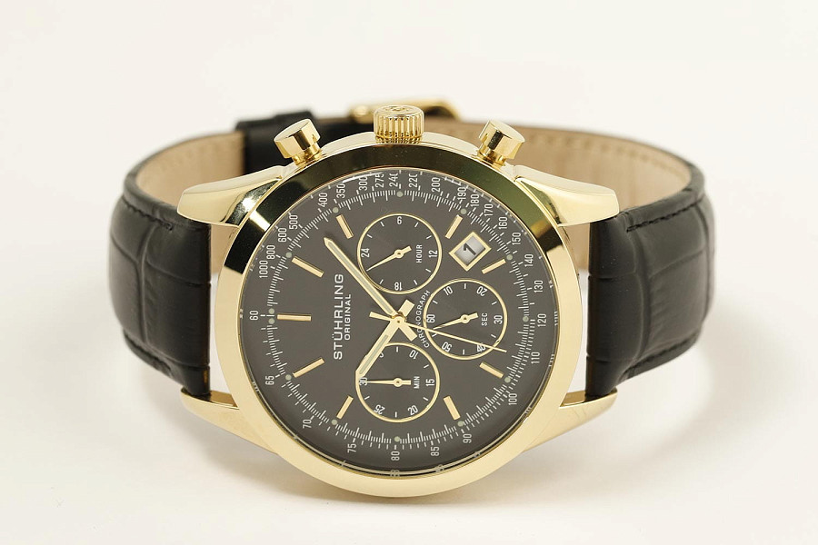Часы Stuhrling Monaco 3975L.5 — кварцевые, металл сталь