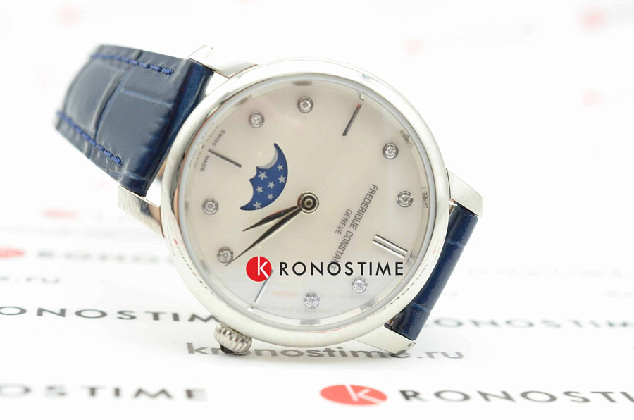 Часы Frederique Constant Slimline Ladies Moonphase FC-206MPWD1S6 — кожаный, женские