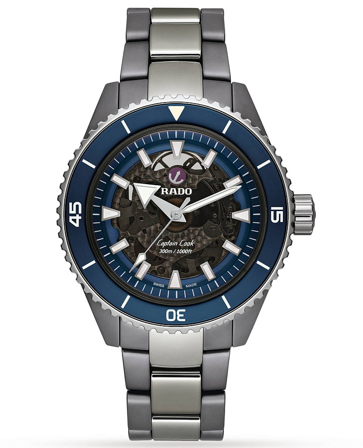 Часы Rado Captain Cook High-Tech Ceramic R32128202 — мужские, синий