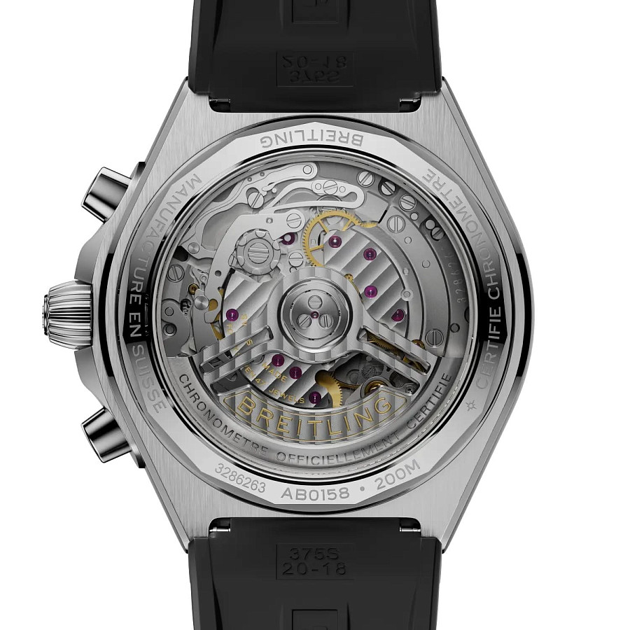 Часы Breitling Chronomat B01 Chronograph 42 mm AB0158101A1S1 — каучук, мужские