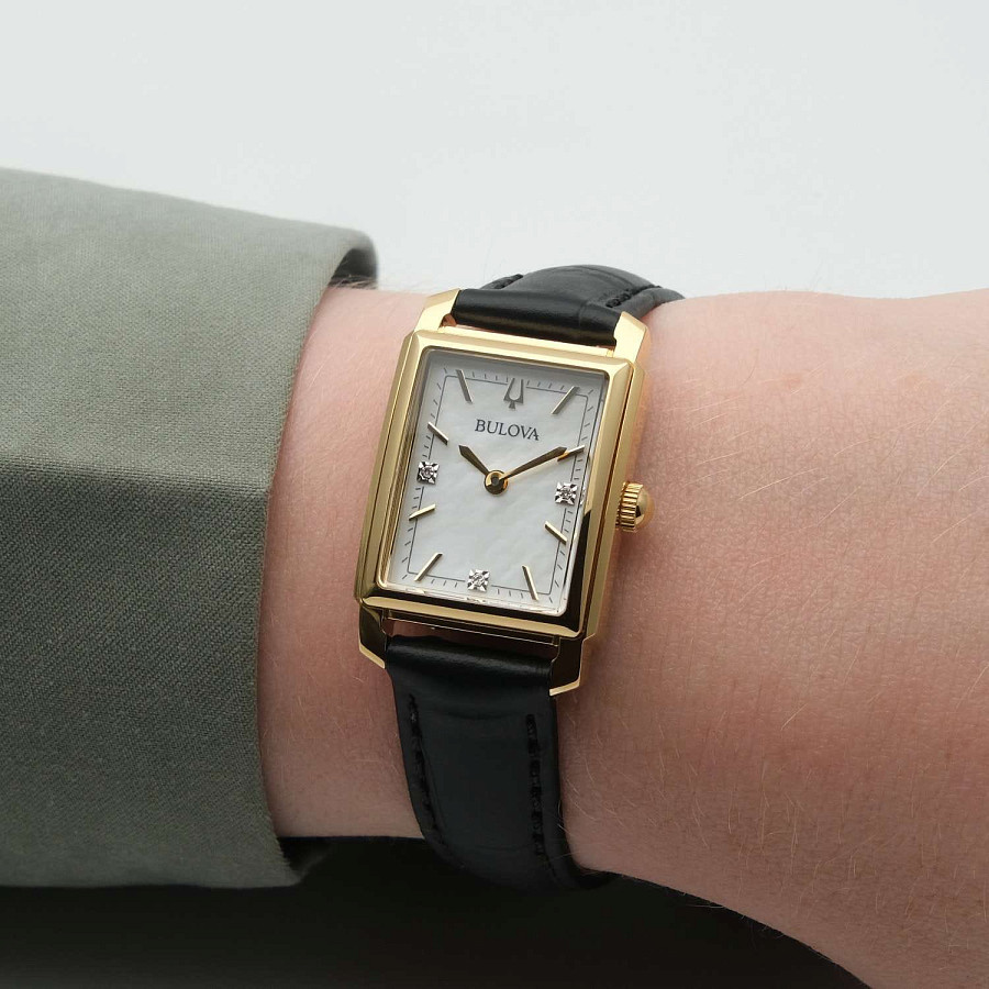 Часы Bulova Sutton 97P166 — женские, кожаный