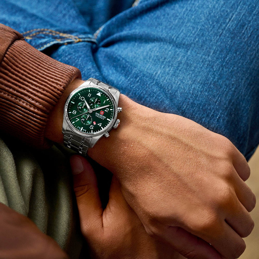 Часы Swiss Military Hanowa Thunderbolt Chrono SMWGI0000404 — нержавеющая сталь, мужские