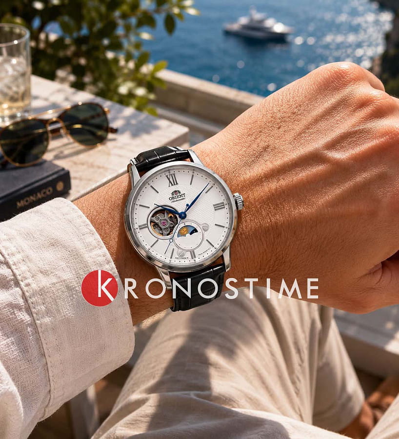 Часы Orient Sun & Moon RA-AS0011S (RN-AS0011S) — антрацитовый, механические