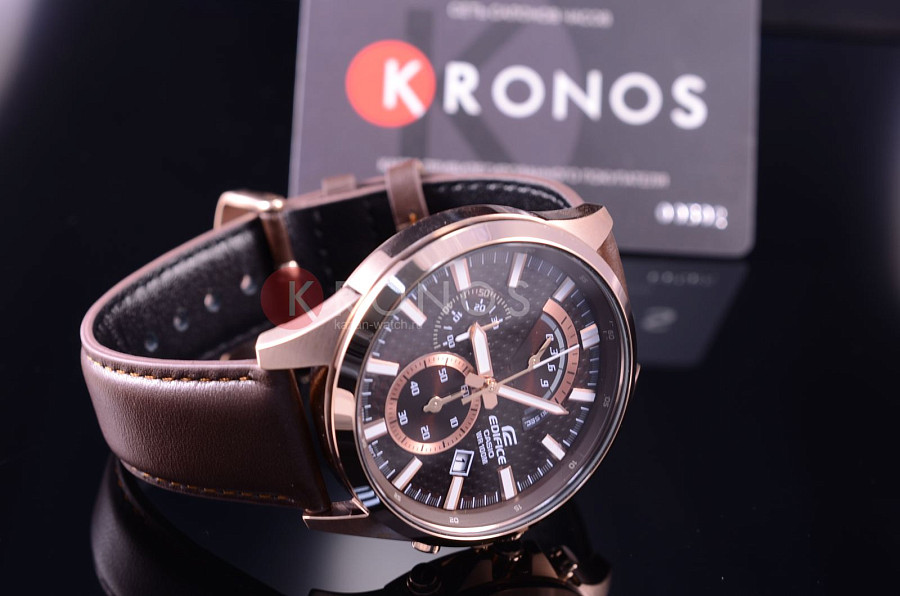 Часы Casio Edifice EFV-530GL-5A — кварцевые, сталь металл