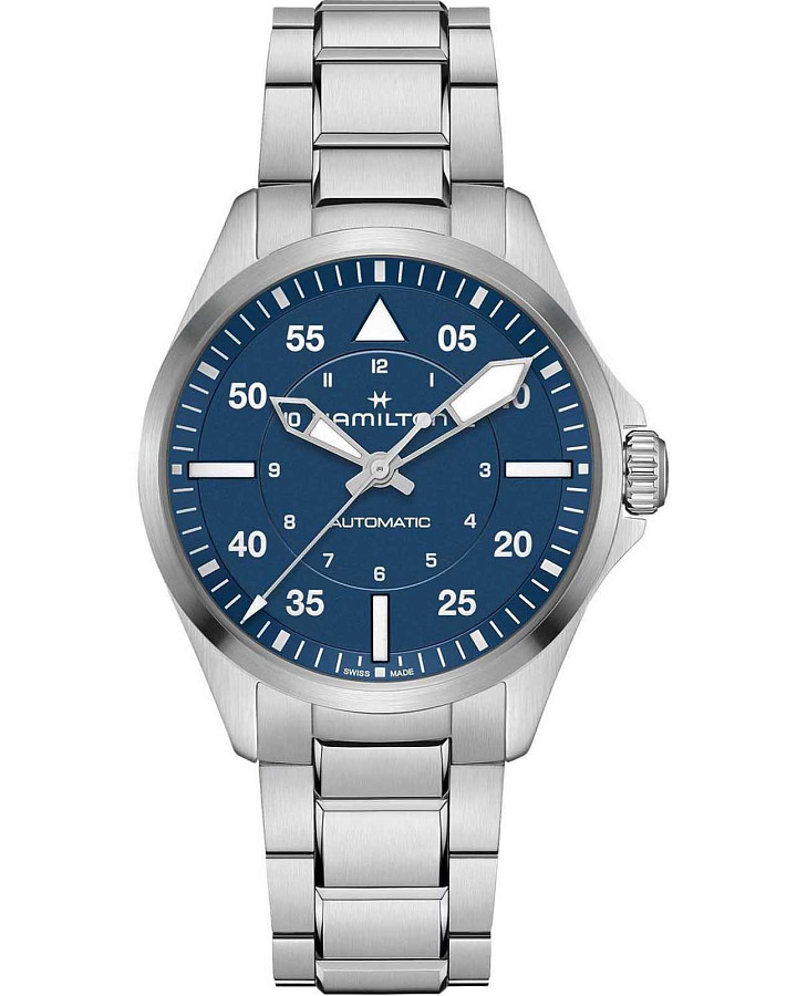 Часы Hamilton Khaki Aviation Pilot Auto H76305140 — мужские, синий