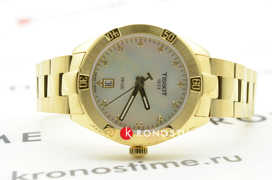 Часы Tissot PR 100 Sport Chic T101.910.33.116.01 — женские, сталь c pvd покрытием