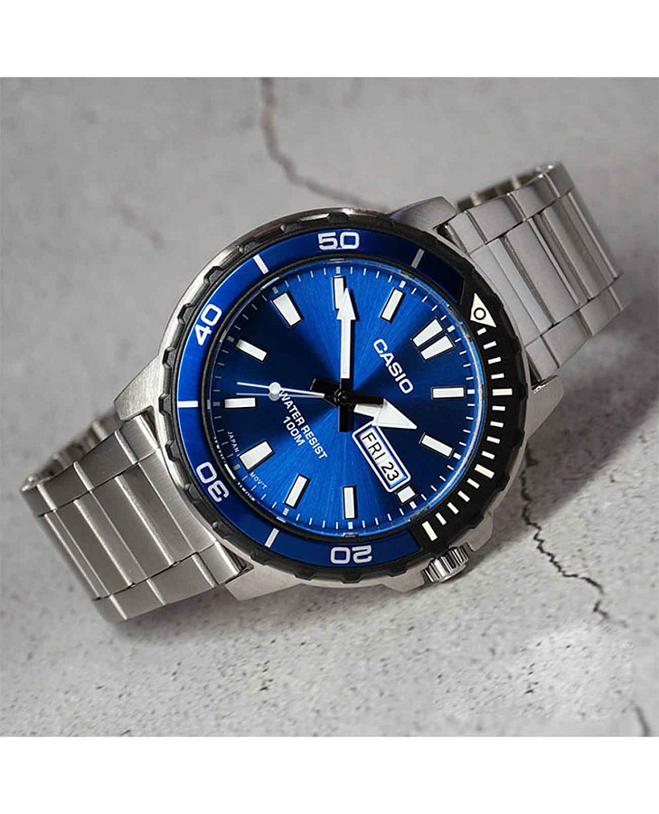 Часы Casio Collection MTD-125D-2A1VDF (MTD-125D-2A1) — сталь пластик алюминий, Япония