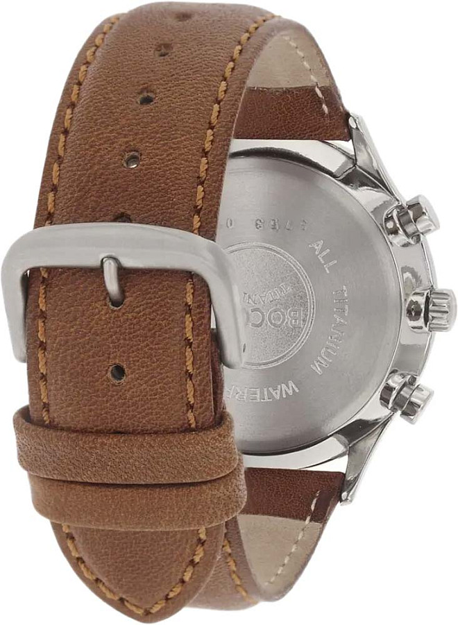 Часы Boccia Titanium Circle-Oval 3753-04 — кожаный, мужские