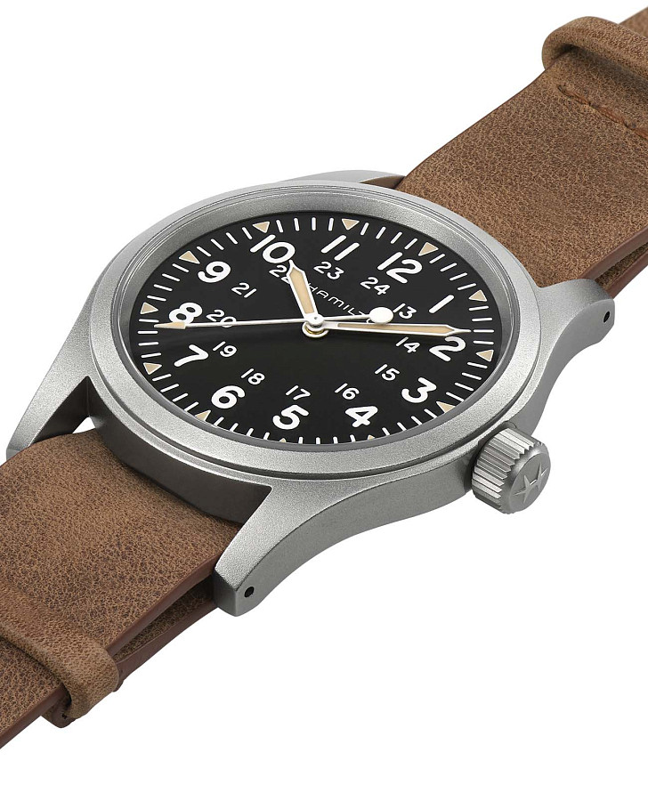 Часы Hamilton Khaki Field Mechanical H69439531 — кожаный, мужские