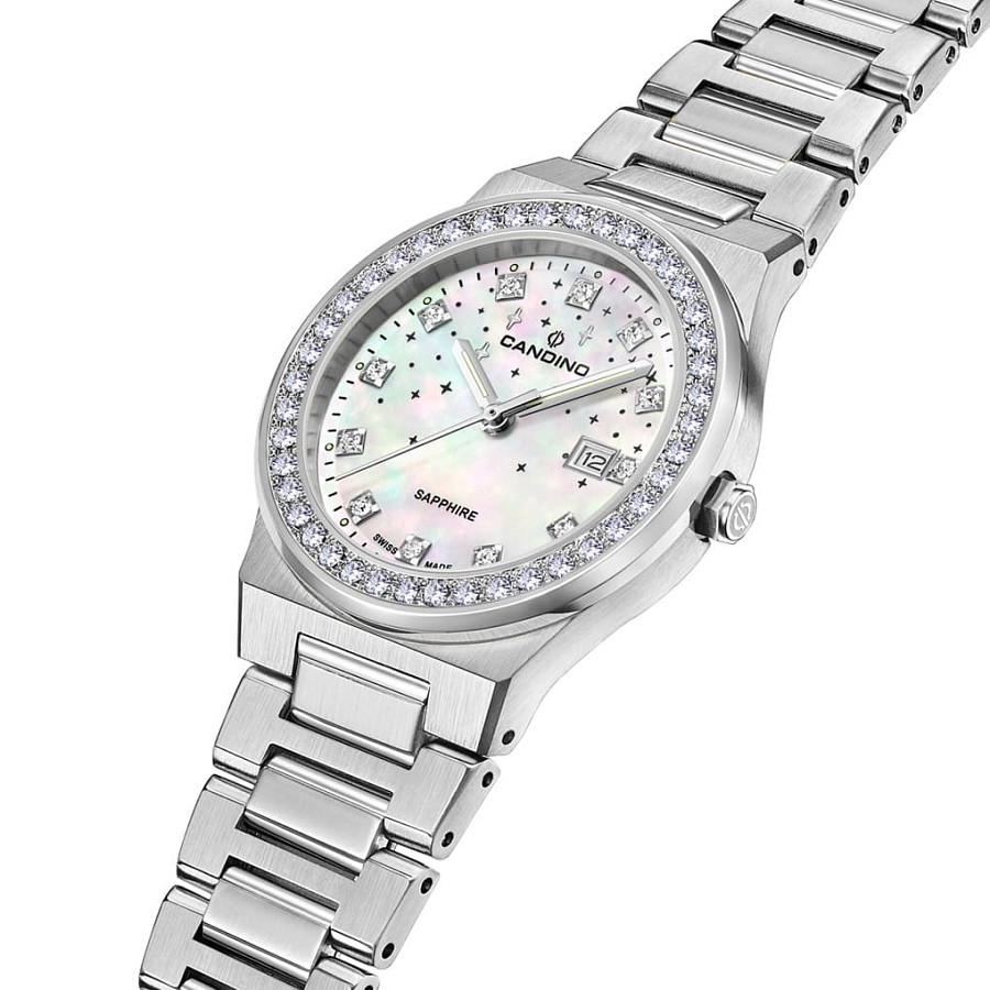Часы Candino Lady Elegance Sparkling Date C4749/1 — сталь, Швейцария