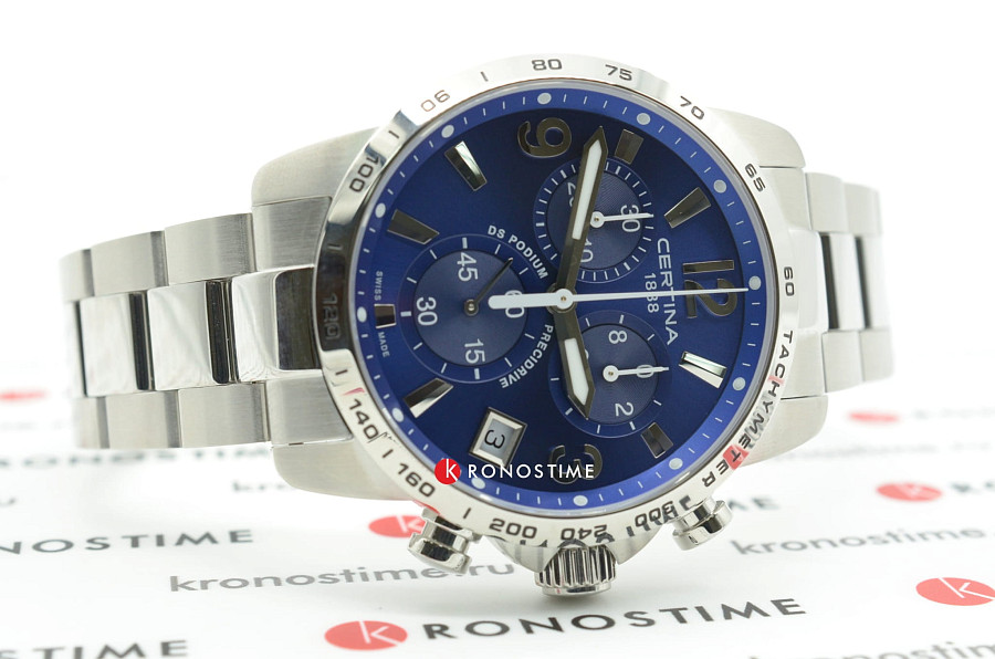 Часы Certina DS Podium Chronograph 1/10 sec C034.417.11.047.00 — нержавеющая сталь, мужские