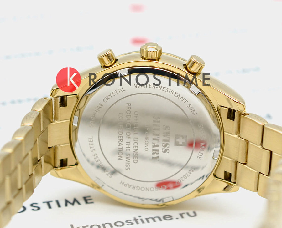 Часы Swiss Military by Chrono Elegant Sports SM30207.03 — нержавеющая сталь с pvd-покрытием, женские