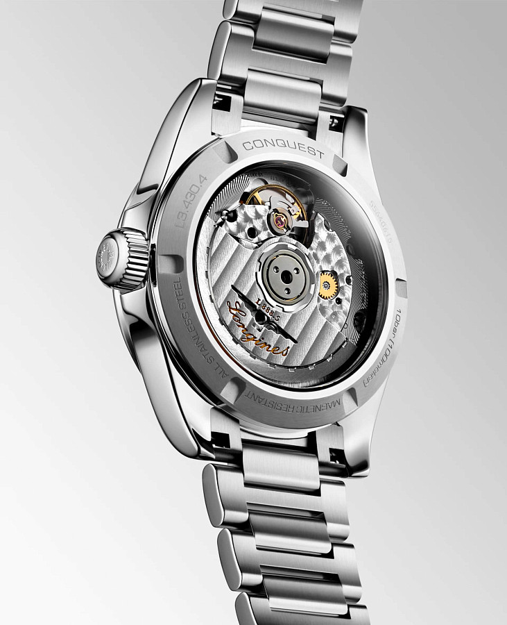 Часы Longines Conquest L3.430.4.92.6 — синий, сталь металл
