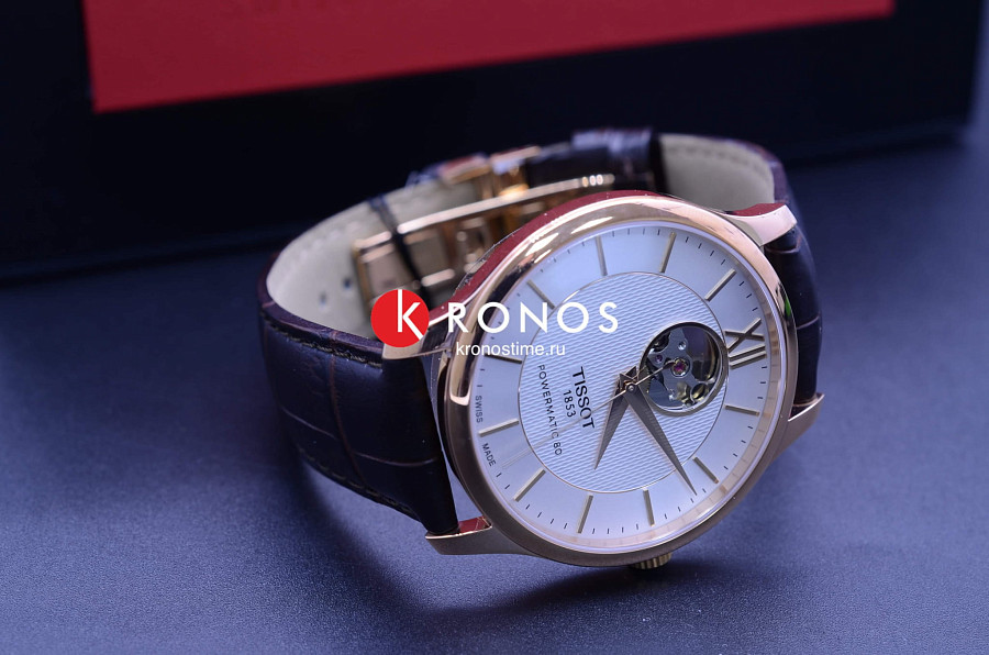 Часы Tissot Tradition Powermatic 80 Open Heart T063.907.36.038.00 — артикул T0639073603800