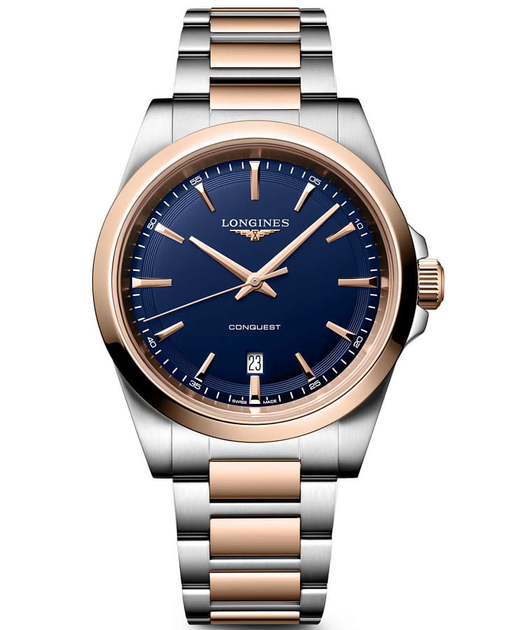 Часы Longines Conquest 41 mm L3.860.3.98.7 — мужские, синий
