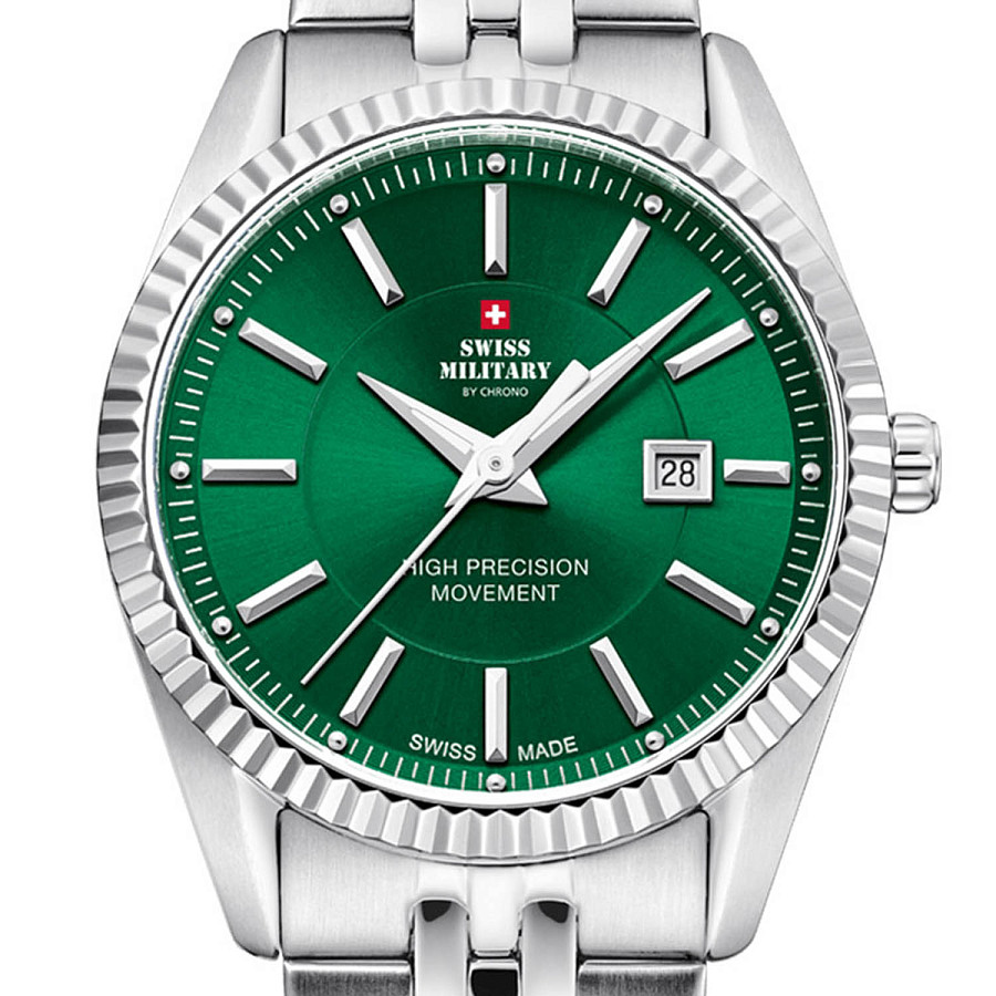 Часы Swiss Military by Chrono Сверхточные SM34066.08 — кварцевые, металл сталь