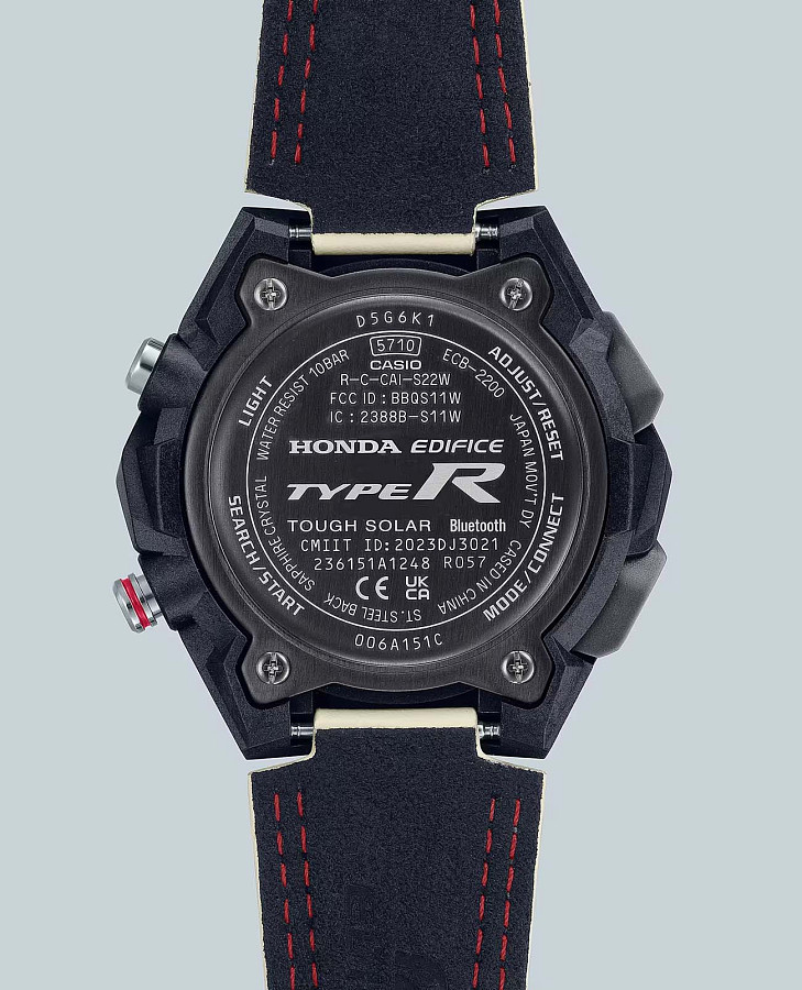 Часы Casio Edifice Windflow ECB-2200HTR-1A — черный, карбон сталь металл
