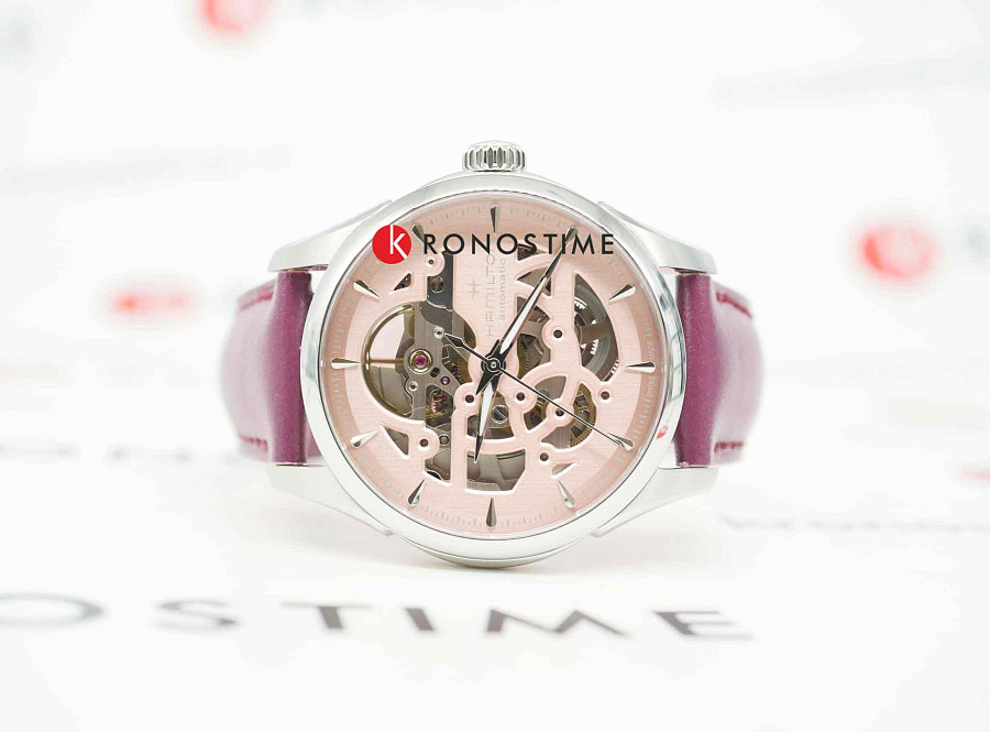 Часы Hamilton Jazzmaster Skeleton Lady Auto H32265870 — механические, сталь