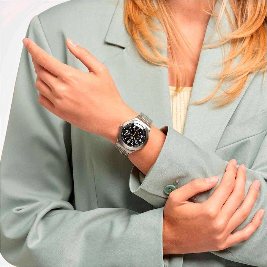 Часы Swatch Core YWS439GC — черный, сталь металл