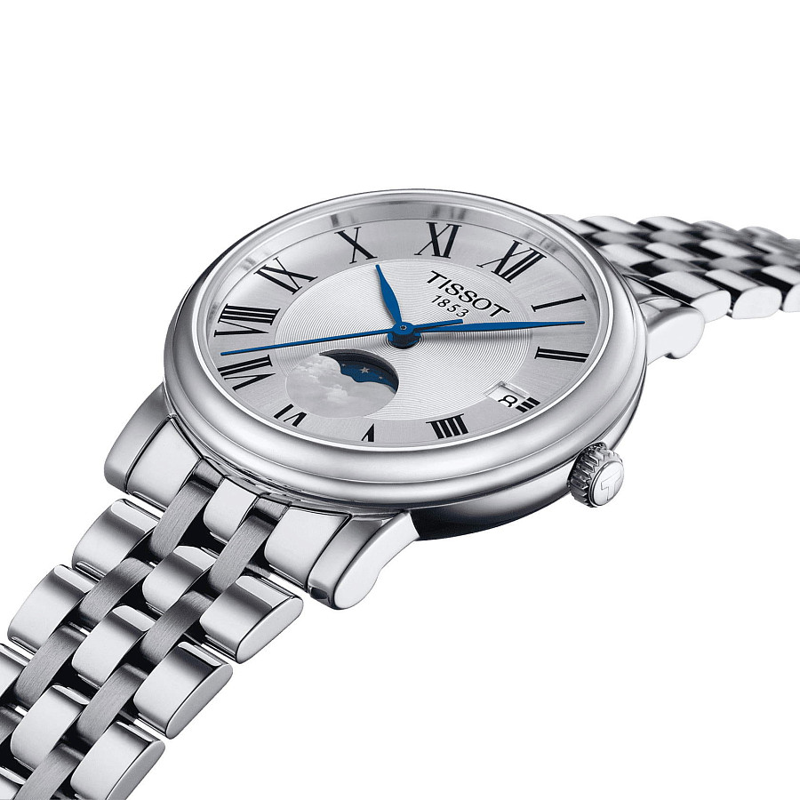 Часы Tissot Carson Premium Lady Moonphase T122.223.11.033.00 — сталь металл, Швейцария