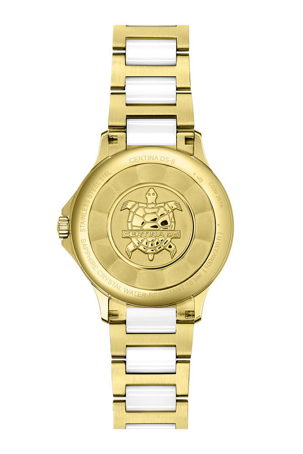 Часы Certina DS-6 Lady C039.251.33.017.00 — кварцевые, металл керамика сталь