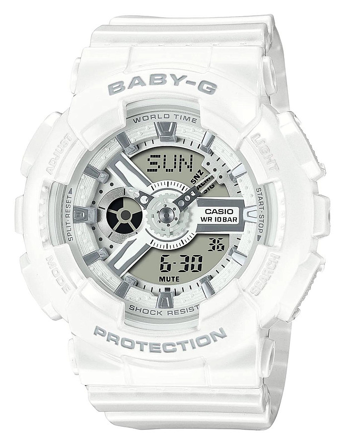 Часы Casio Baby-G BA-110X-7A3 — женские, белый