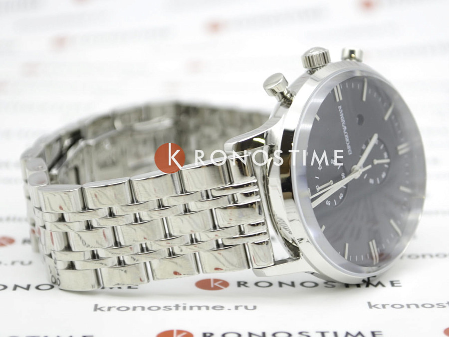 Часы Emporio Armani Classics AR0389 — черный, сталь металл