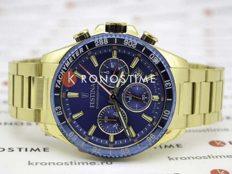 Часы Festina Timeless Chrono F20634/3 — сталь c pvd покрытием, мужские