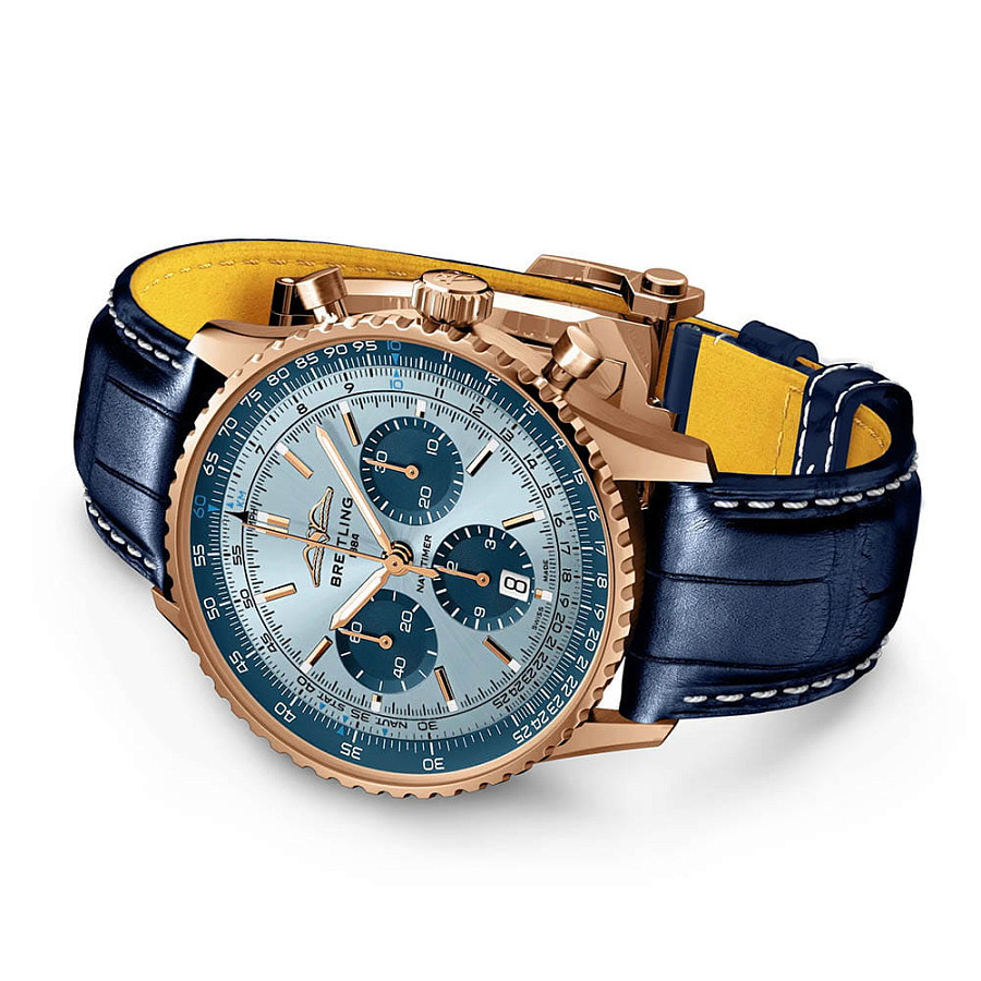 Часы Breitling Navitimer B01 Chronograph 43 RB01387A1C1P1 — металл золото, Швейцария