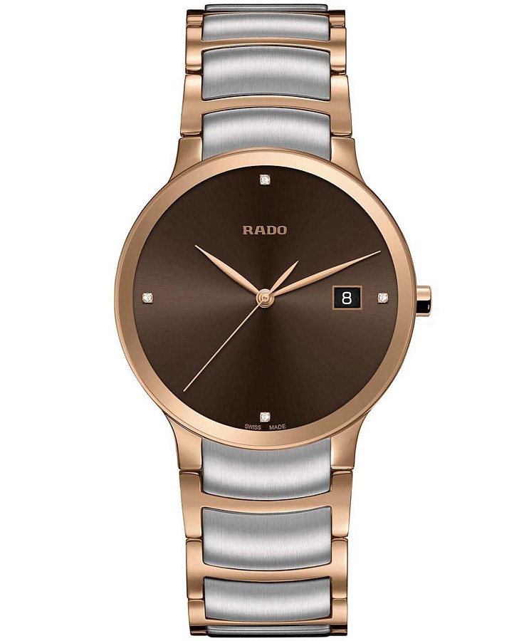 Часы Rado Centrix Diamonds R30554743 — мужские, коричневый