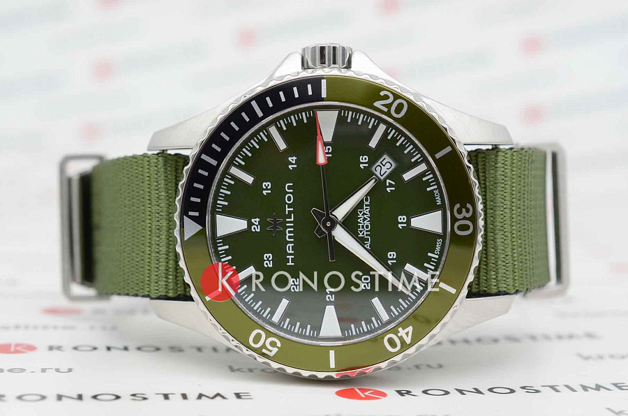 Часы Hamilton Khaki Navy Scuba Auto H82375961 — механические, сталь металл