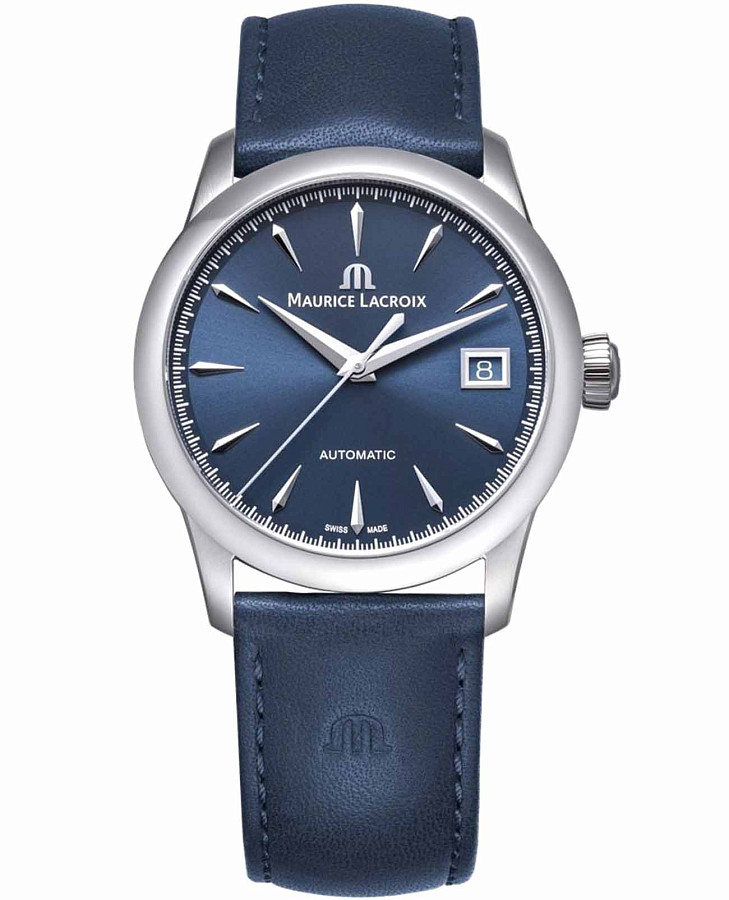 Часы Maurice Lacroix 1975 756007-SS001-430-4 — мужские, синий