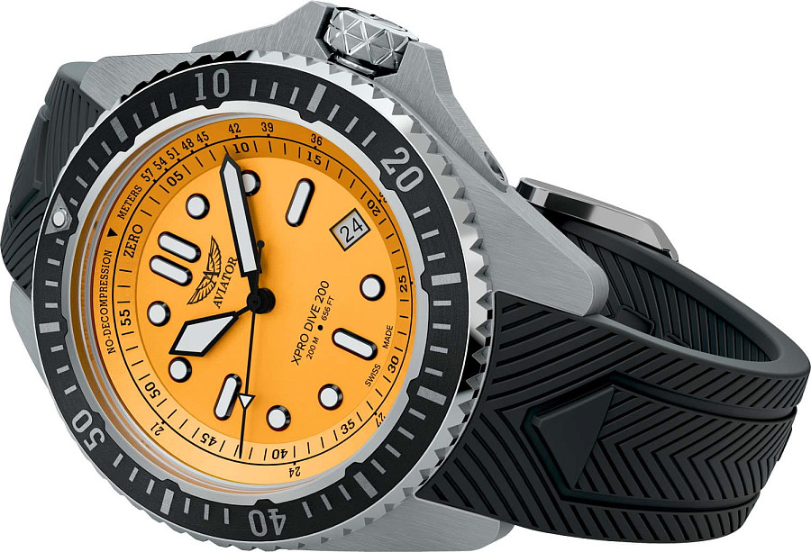 Часы Aviator Xpro Dive 200 V.1.42.0.375.6 — сталь металл, Швейцария