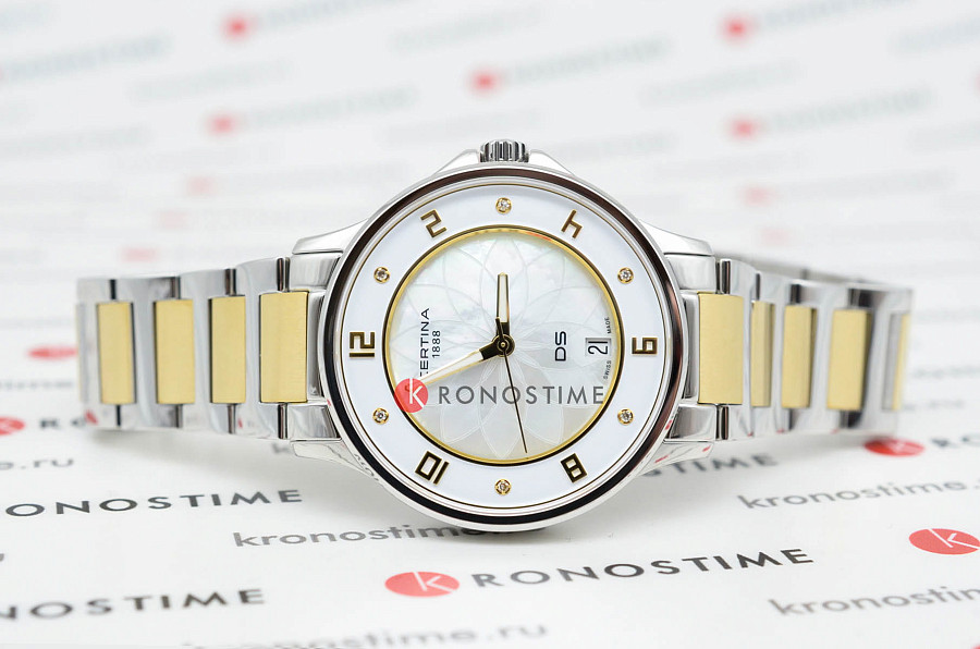 Часы Certina DS-6 Lady C039.251.12.116.00 — кварцевые, металл сталь