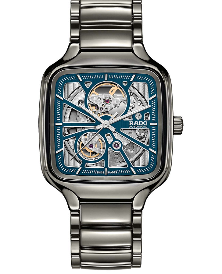 Часы Rado True Square Automatic Open Heart R27083202 — мужские, синий