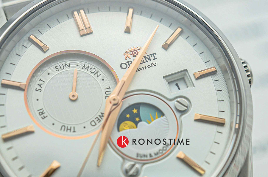 Часы Orient Sun & Moon RA-AK0301S (RN-AK0301S) — мужские, нержавеющая сталь