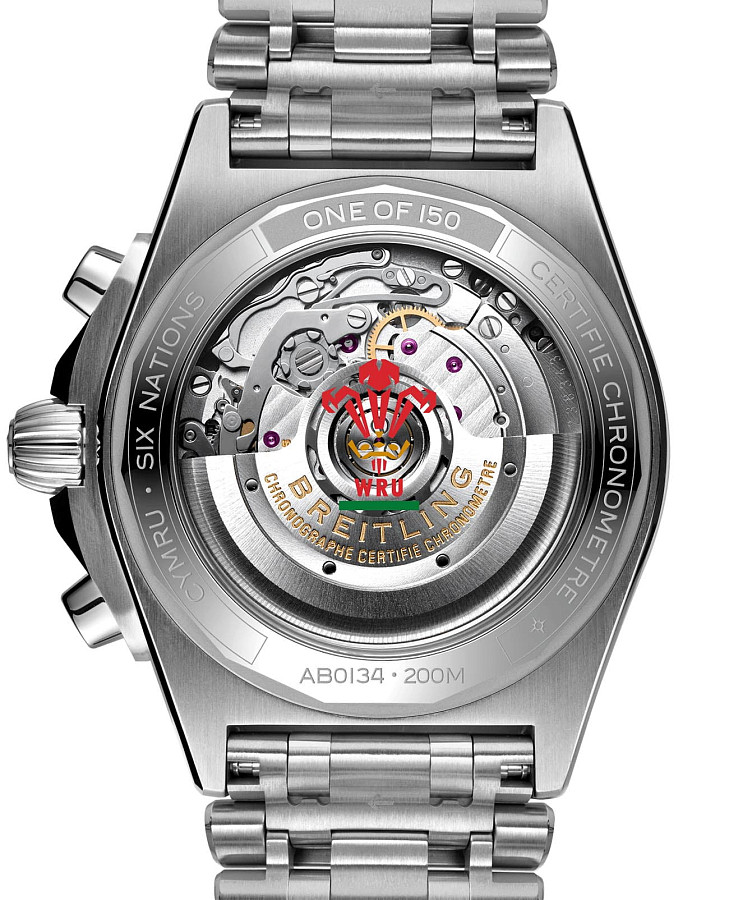 Часы Breitling Chronomat B01 42 Six Nations Wales AB0134A61K1A1 — нержавеющая сталь, мужские