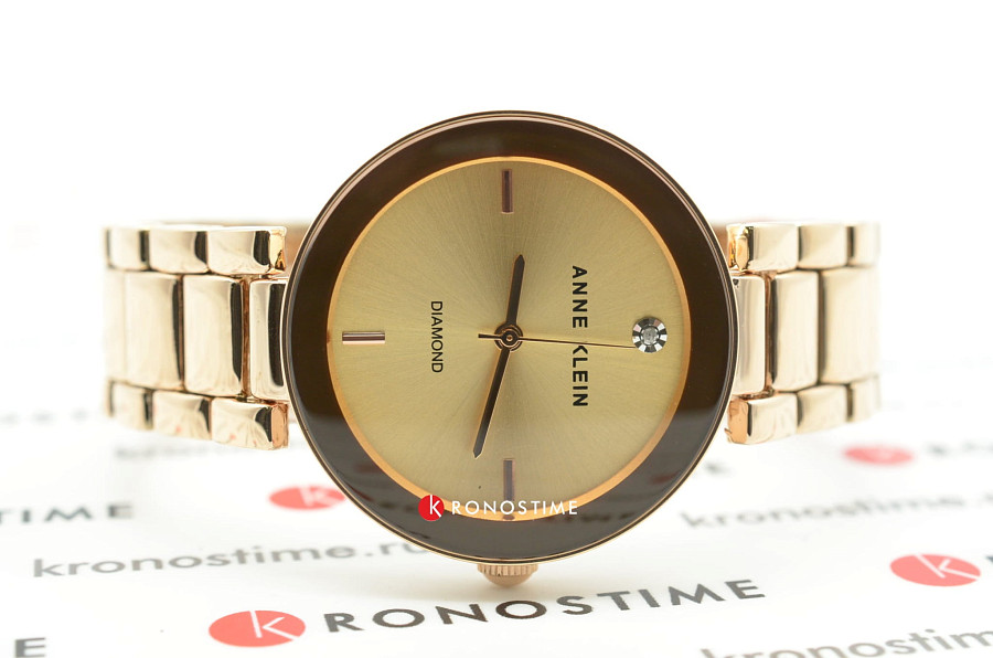 Часы Anne Klein Diamond 1362RGRG — 18-каратное желтое золото, женские