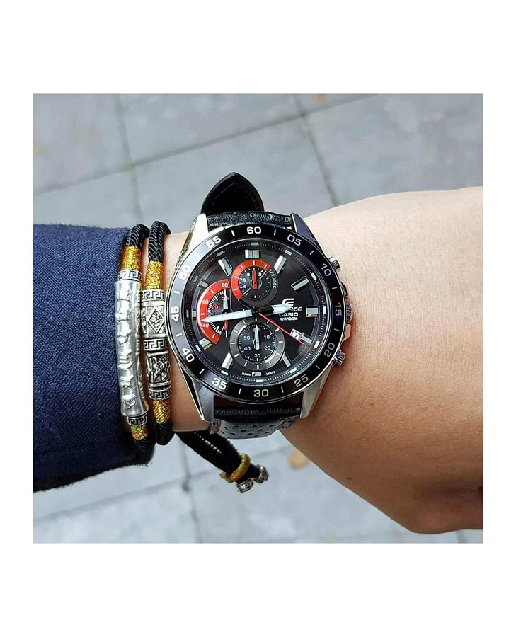Часы Casio Edifice EFV-550L-1AVUDF (EFV-550L-1A) — кварцевые, металл сталь