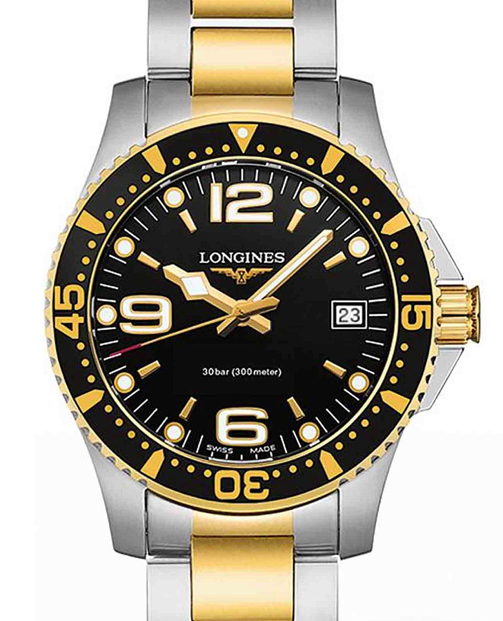 Часы Longines Hydroconquest L3.340.3.56.7 — кварцевые, металл сталь алюминий